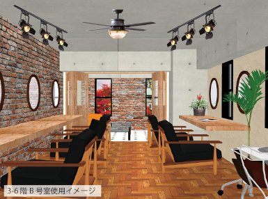 OLD & NEW 3-6階 B号室使用イメージ